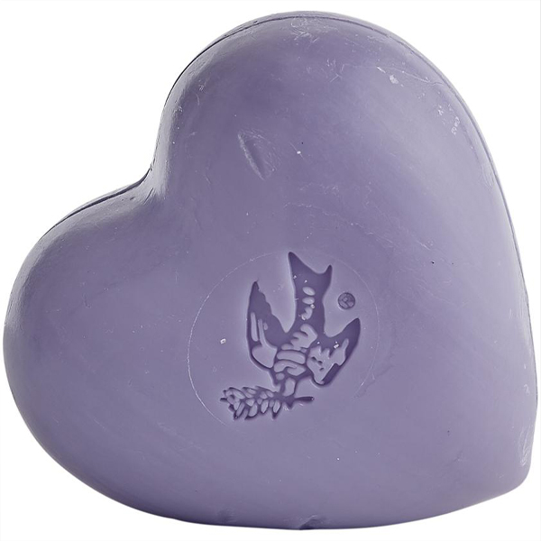 lavender heart soap in a box