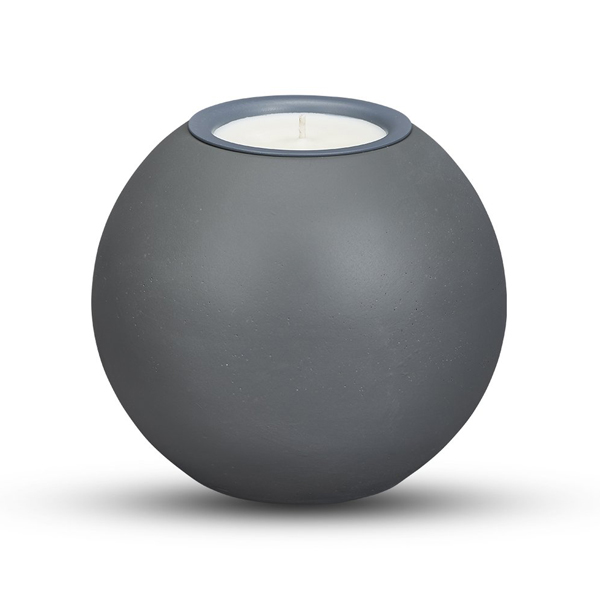 dark grey round candle