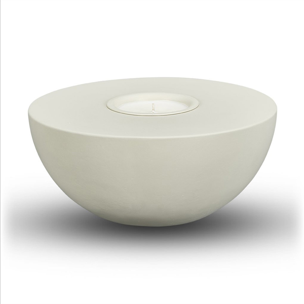 natural semi-round candle