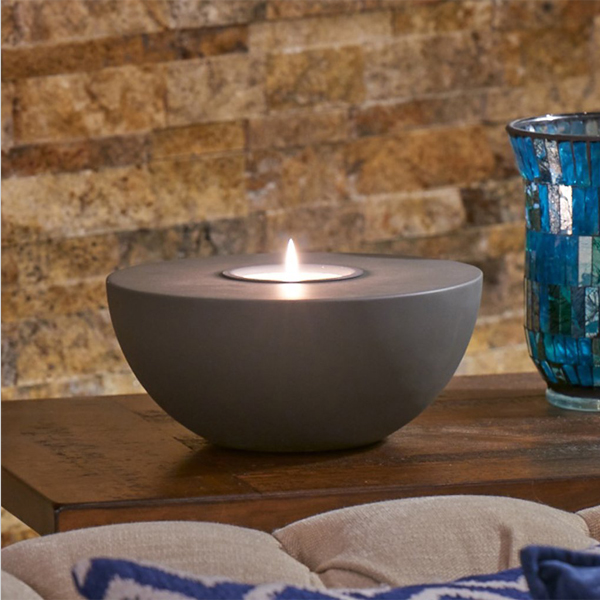 natural semi-round candle