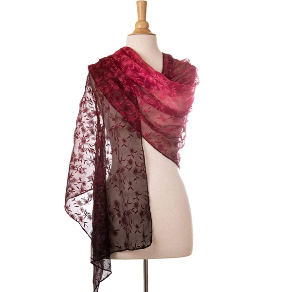 isabella cerise silk scarf