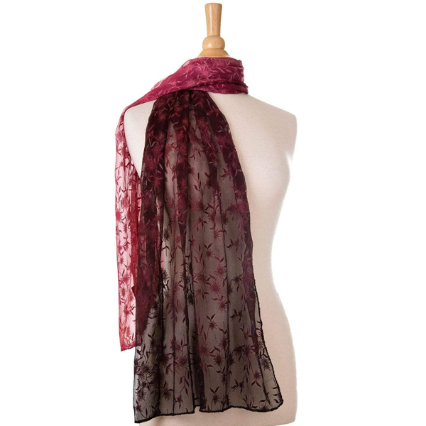 isabella cerise silk scarf