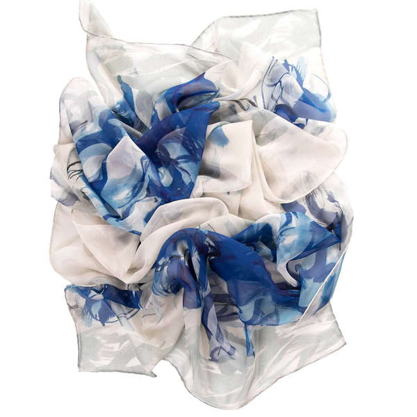 sophia blue silk scarf