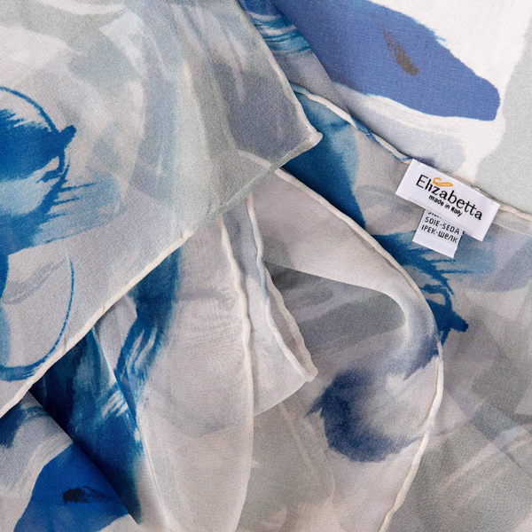 sophia blue silk scarf