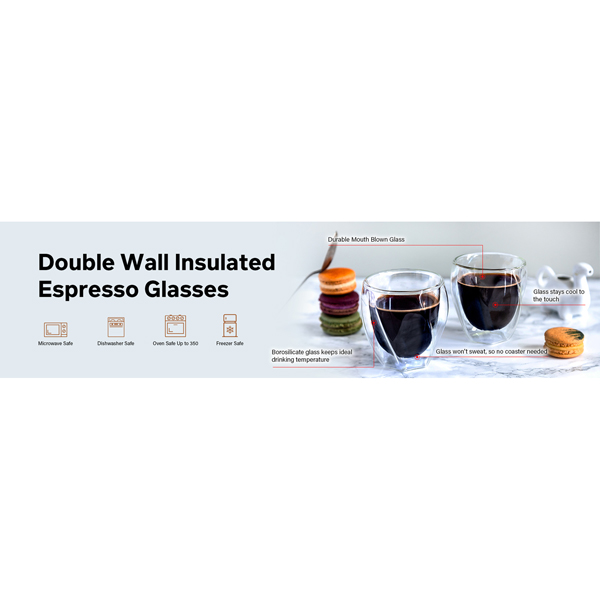 double wall espresso glass