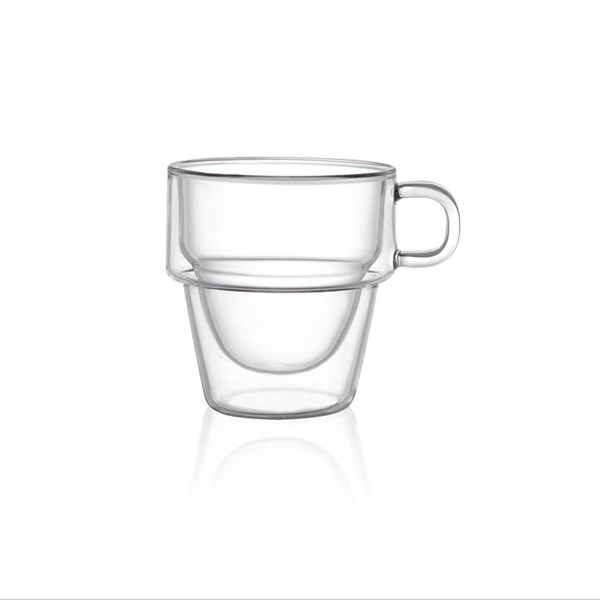 stackable double wall espresso cup