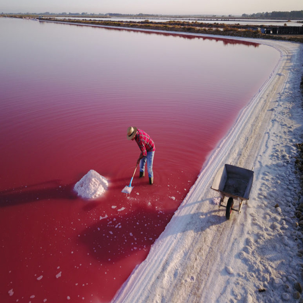 Camargue salt field